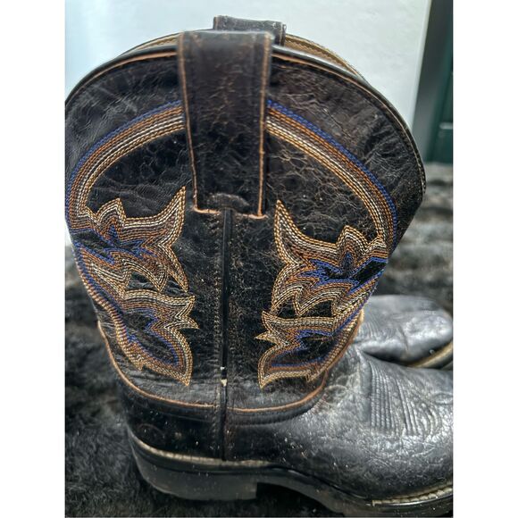 Women's Double H Brown leather cowboy western boots  Size 7 Shoes - Picture 4 of 6